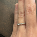 Natural diamond band, .52 ctw in 14k RG size 5.25